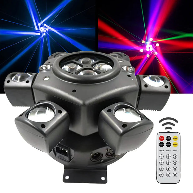 Hexa-Arm Bee Eye Laser - 6-Beam DJ Stage Light 🎶💥✨