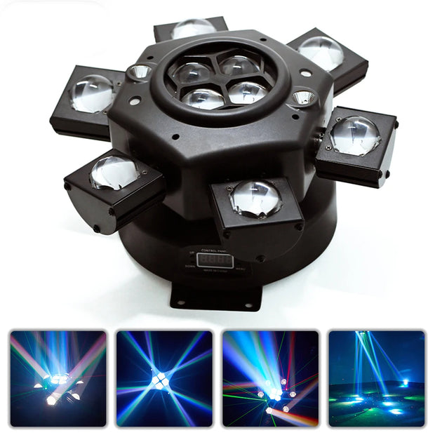Hexa-Arm Bee Eye Laser - 6-Beam DJ Stage Light 🎶💥✨