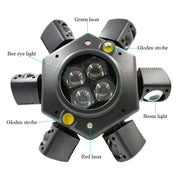 Hexa-Arm Bee Eye Laser - 6-Beam DJ Stage Light 🎶💥✨