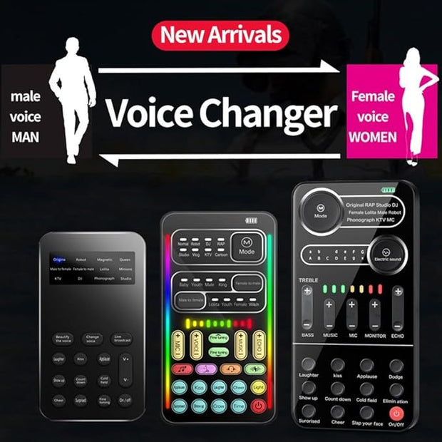 Portable 8-Effect Voice Changer | Fun Sound Card Device for Pranks, Parties & Cosplay
