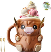 Highland Cow Ice Pint Holder – Keep Your Ice Cream Cold & Your Hands Warm