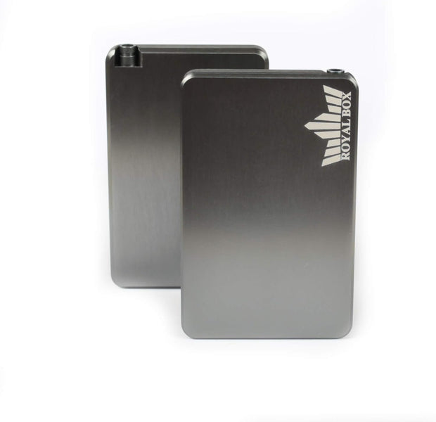 Royal Box S-Line Slim Titanium Biturbo – Ultra-Slim Dual-Chamber Metal Storage Case | Pocket Organizer for Travel, Nightlife, and On-the-Go Use