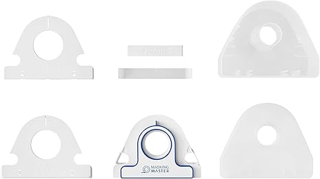 Masking Master™ Painter’s Tape Applicator | 5× Faster & High-Precision Alignment | One-Handed Tape Application & Dual-Side Cutting | Paint, Trim, Door Frame & Window Masking | White & Blue, Model MM2025