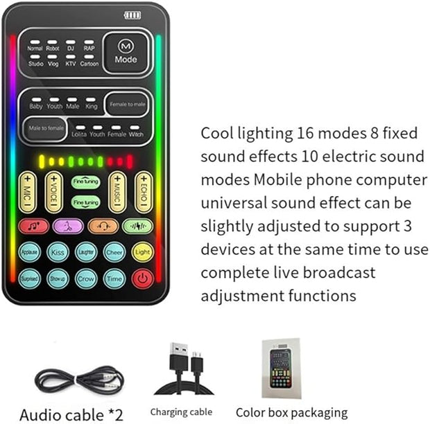 Portable 8-Effect Voice Changer | Fun Sound Card Device for Pranks, Parties & Cosplay