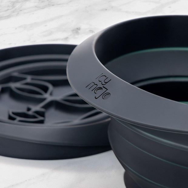 Icy-Mojo™ Portable Full-Face Ice Therapy Bowl (Collapsible Design · Built-In Ice Tray · Acne Relief & Skin Tightening)