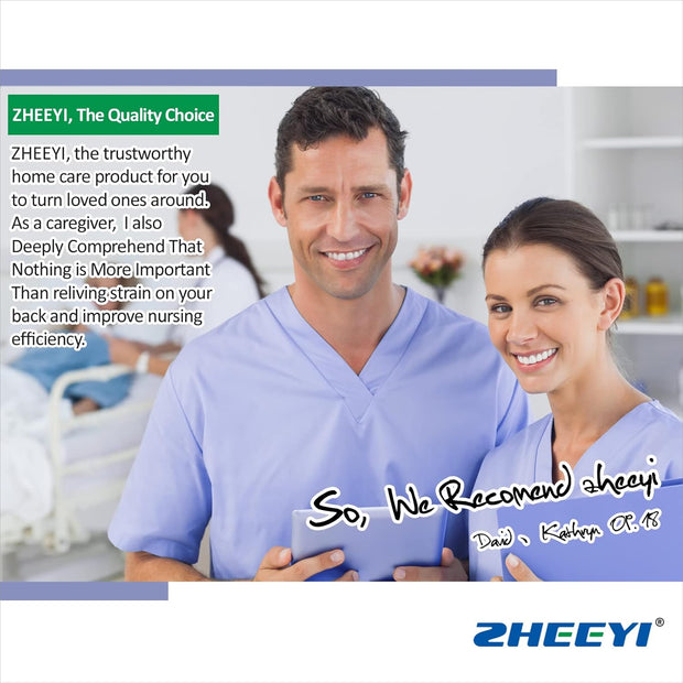 Patented Patient Transfer Bed Pad 48"x40" | 8 Reinforced Handles + Support Pocket | Washable, Supports 450 lbs | For Bedridden Patient Lifting, Turning, and Repositioning