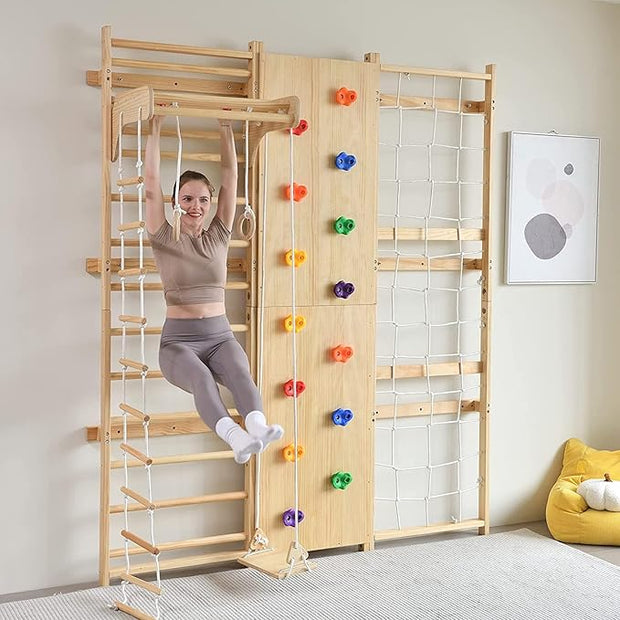 9-in-1 Wall Gym Set - Indoor Climbing & Fitness Center 🧗✨