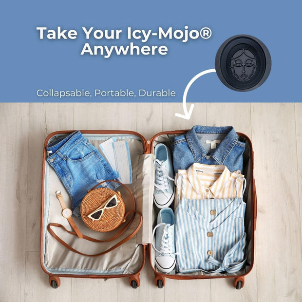 Icy-Mojo™ Portable Full-Face Ice Therapy Bowl (Collapsible Design · Built-In Ice Tray · Acne Relief & Skin Tightening)