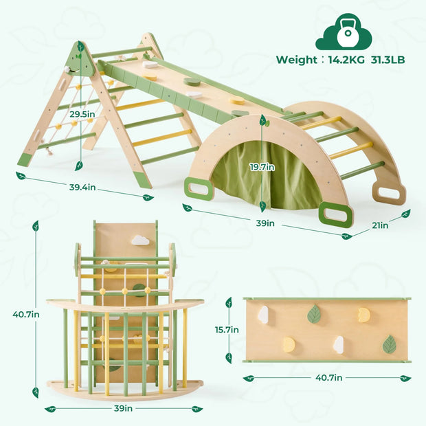 5-in-1 Toddler Climbing Set - Indoor Gym 🧗♂️🌈✨