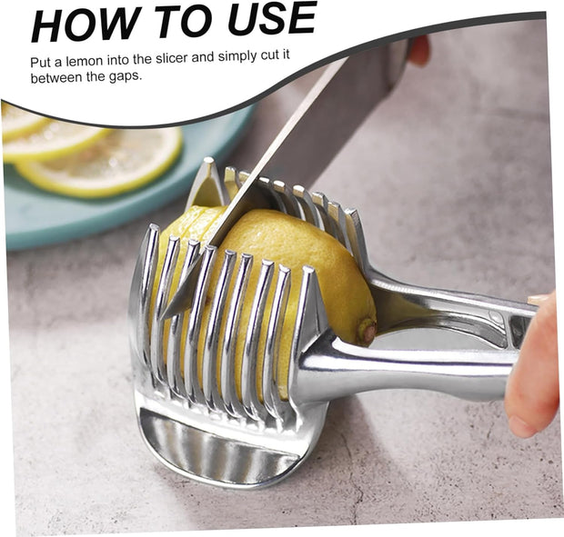 Multi-Functional Clamp Slicer（Perfect for Tomatoes, Lemons, Potatoes | Food-Grade Aluminum）