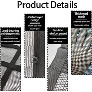 Car Ceiling Storage Net – 30.3"x22" Universal Roof Mesh Cargo Organizer with Zipper – Adjustable Interior Storage Bag for Cars, SUVs, Trucks, an