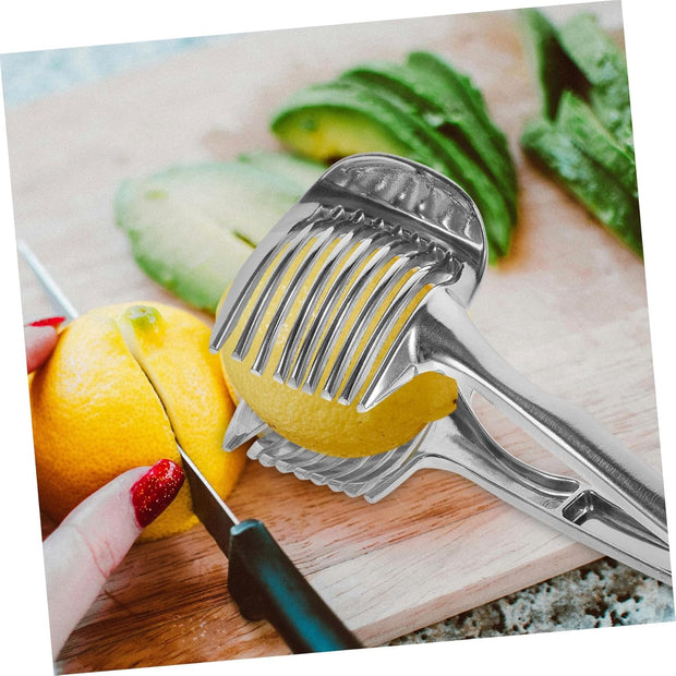 Multi-Functional Clamp Slicer（Perfect for Tomatoes, Lemons, Potatoes | Food-Grade Aluminum）
