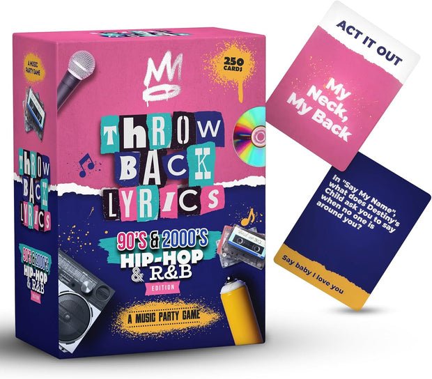 Throwback Lyrics™ – 90’s & 2000’s Classic Hip-Hop & R&B Party Game | Lyric Trivia + Charades