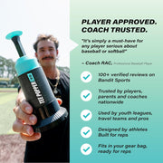 Bandit Sports Tee Popper Baseball Hitting Trainer – Automatic Pop-Up Batting Tee for All Ages & Skill Levels (1 Popper Ball Included)