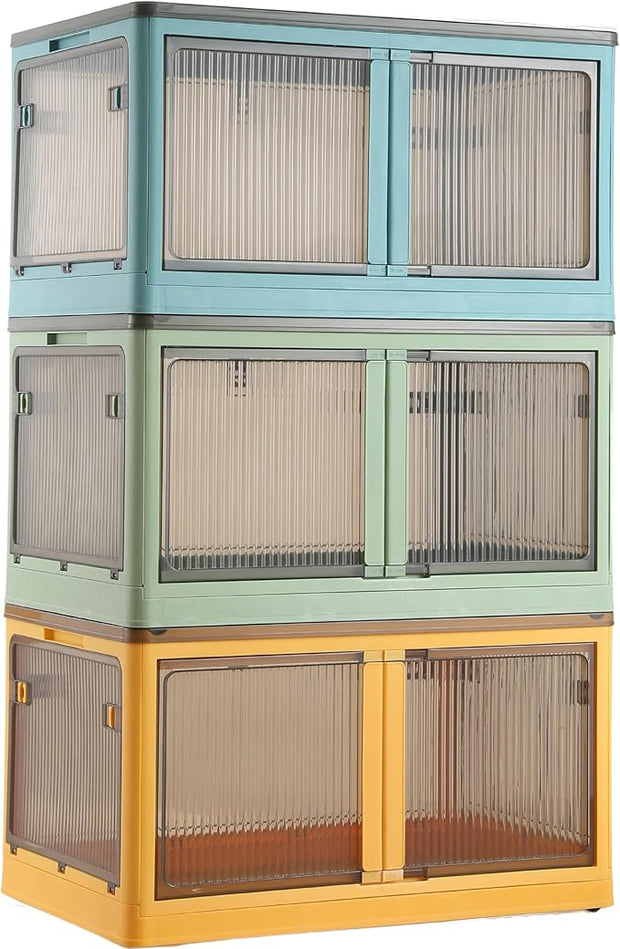 Fold & Stack Storage System - Modular Collapsible Boxes 📦