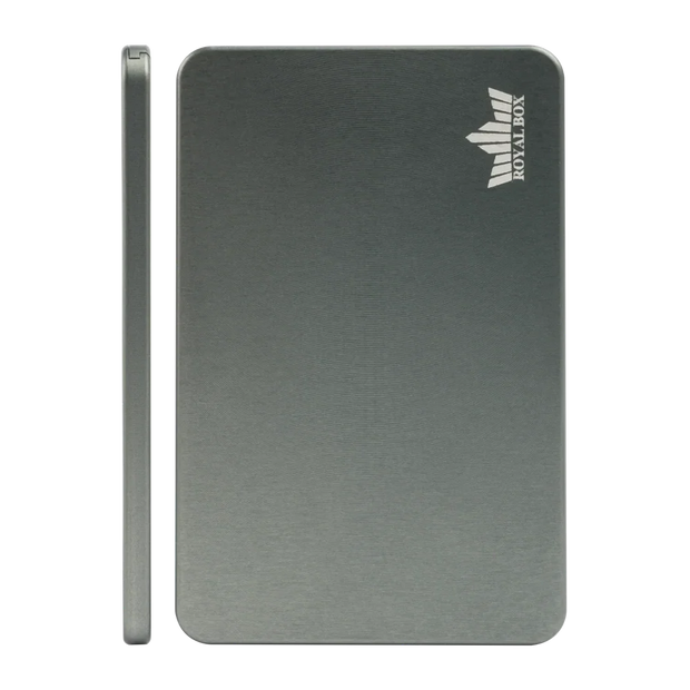Royal Box S-Line Slim Titanium Biturbo – Ultra-Slim Dual-Chamber Metal Storage Case | Pocket Organizer for Travel, Nightlife, and On-the-Go Use