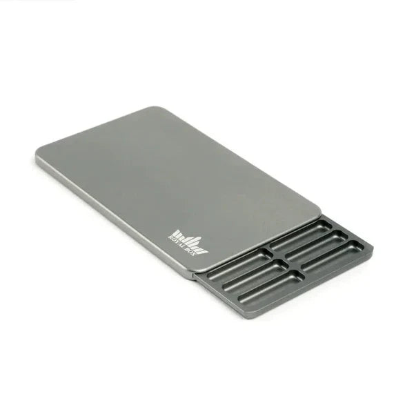 Royal Box S-Line Slim Titanium Biturbo – Ultra-Slim Dual-Chamber Metal Storage Case | Pocket Organizer for Travel, Nightlife, and On-the-Go Use
