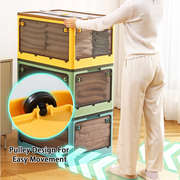 Fold & Stack Storage System - Modular Collapsible Boxes 📦